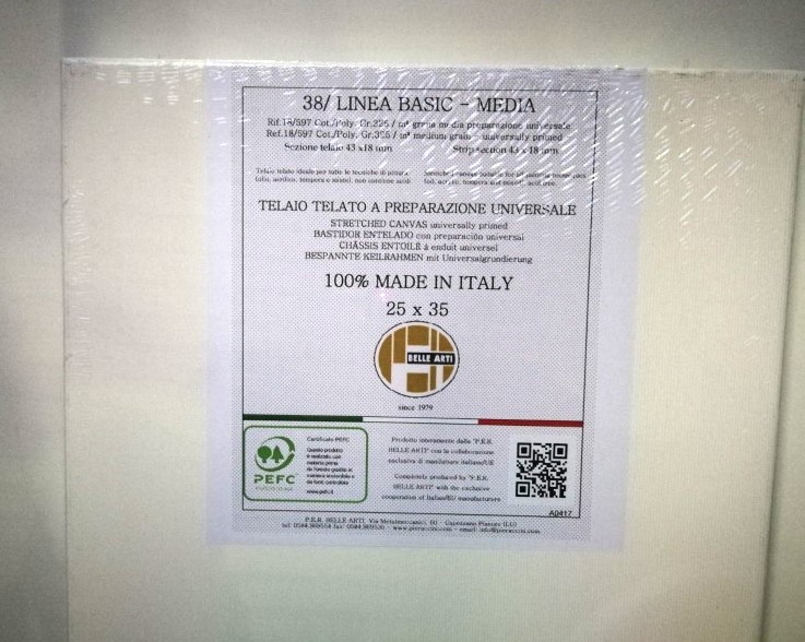 Tela Linea Basic Media 38 Belle Arti 25x35